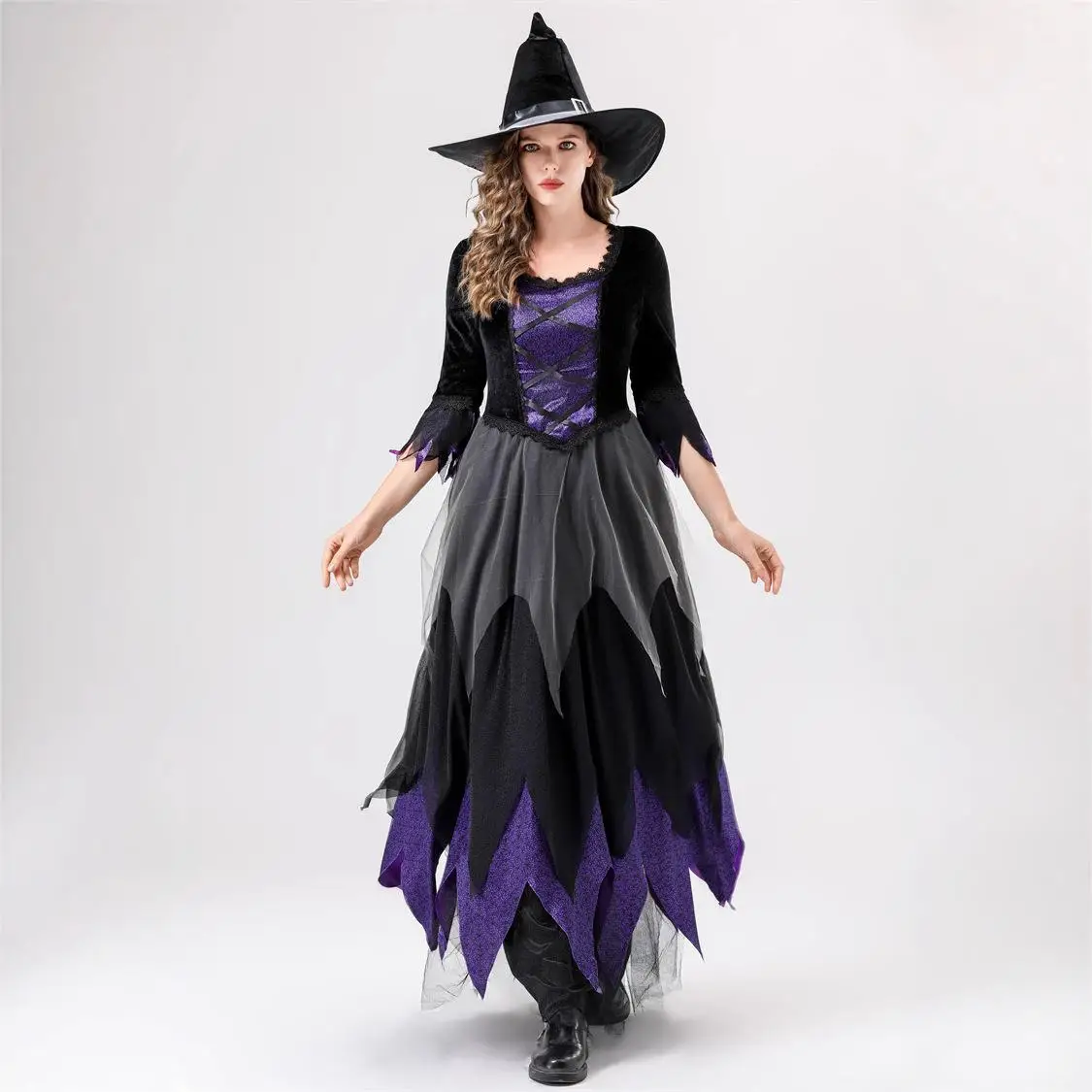 

Костюм ведьмы для взрослых, юбка, наряд для выступления на Хэллоуин, женская историческая культурная одежда Relic Sle
