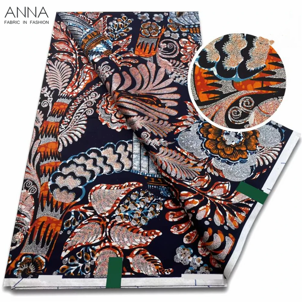 Grand Super 100% Cotton African Wax Fabric High Quality Ankara Wax Print Fabric 6yards Women Fabric For Sewing VLS-60