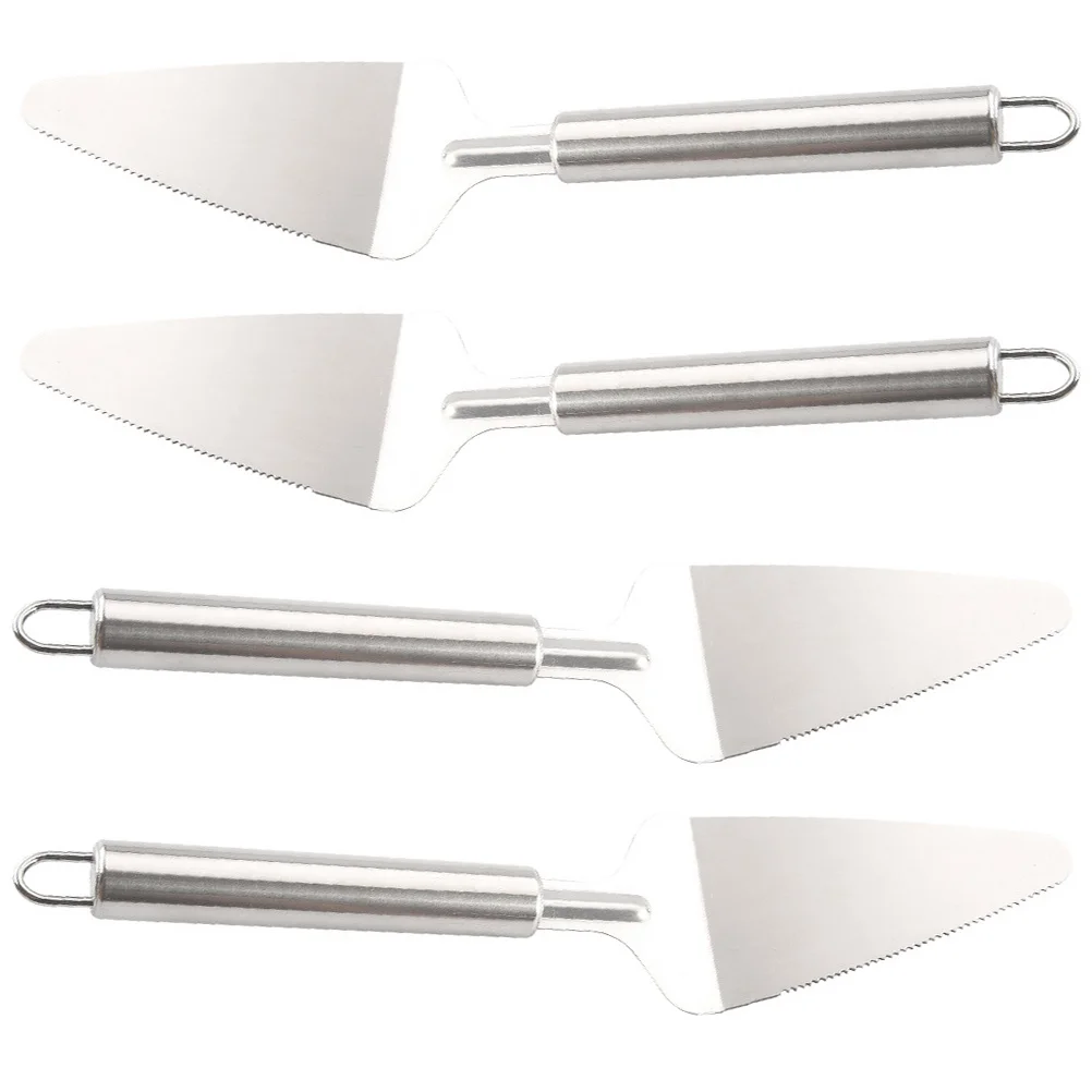 

4Pcs Premium Stainless Steel Pizza Server Metal Spatula Nonslip Handle Easy to Use and Store for Baking Cooking Bbq