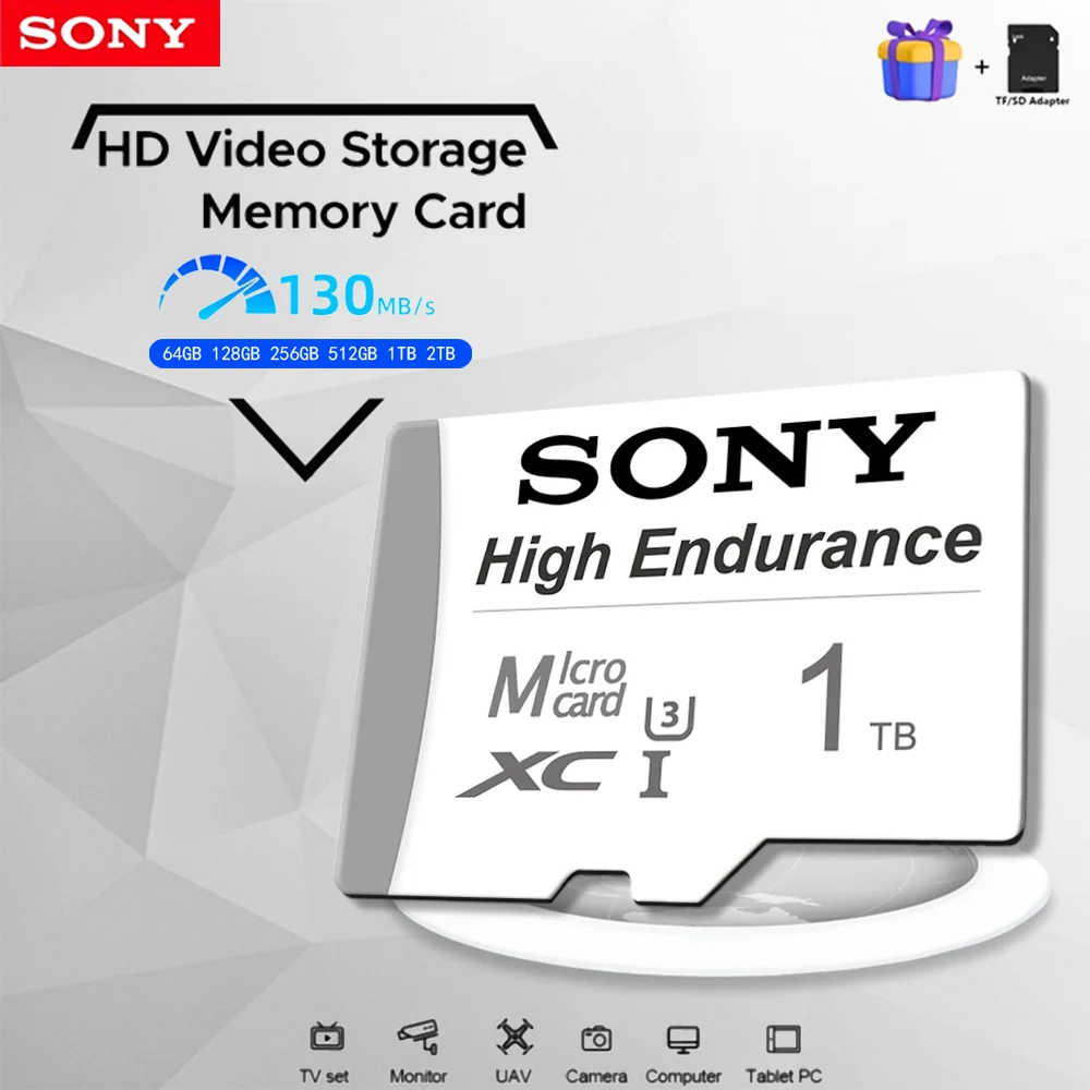 

SONY новейшая карта Micro SD 1 ТБ Class10 Cross-Use 256 ГБ 128 ГБ скоростная передача TF/SD-карта для Huawei Xiaomi смартфон/планшет/ПК