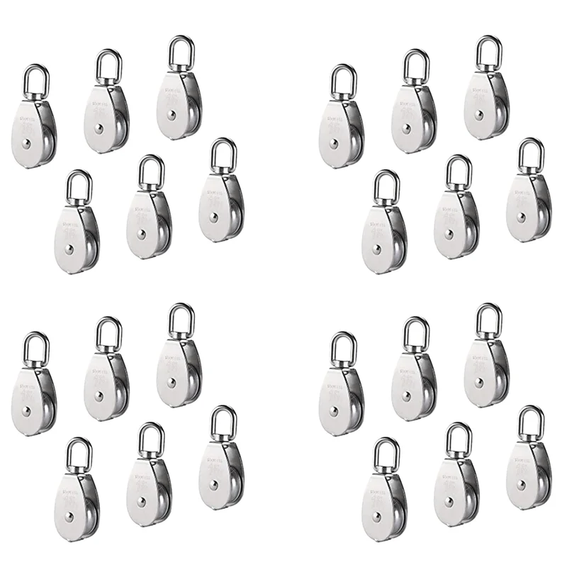 ETRT 24 pezzi M15 puleggia singola blocco filo sospeso ruota di traino girevole cavo di sollevamento cavo puleggia rullo