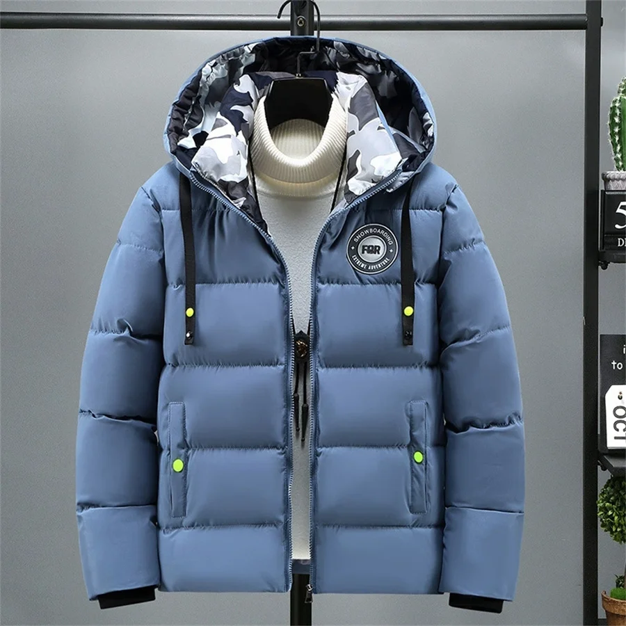 

2026 New Men's Winter Jacket Cotton Padded Coat Thick Warm Hooded Outerwear Men Casual Loose Jackets Streetwear Men's Clothes