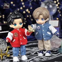 YMY baseball jacket Ob11 size Doll Clothes for Bjd,GSC,Obitsu11 other 1/12 dolls Accessories 100% cotton New design 9cm-12cm