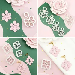 Creative Ins Cherry Blossom Little Daisy Shaped Cutting Set Clay Molds For DIY Embossed Earrings Decoration Clay Cutting Molds