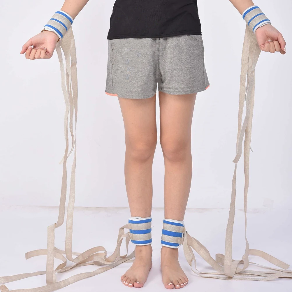 

1 Set Of Limb Restraint Straps Adjustable Medical Belt For Hospital Patients Wrist Ankle Fixing Strap Elderly Safety Arm Leg