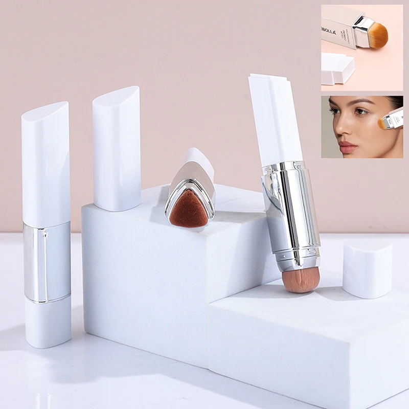 2IN1 Foundation Stick Empty Ointment Tube Brightens Concealer Stick Repeatable Filling Container Cosmetics Travel Makeup Tool