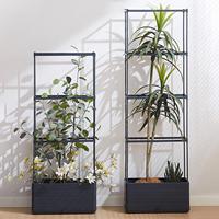Planter Box with Trellis Raised Garden Bed for Flowers Climbing Plants Patio