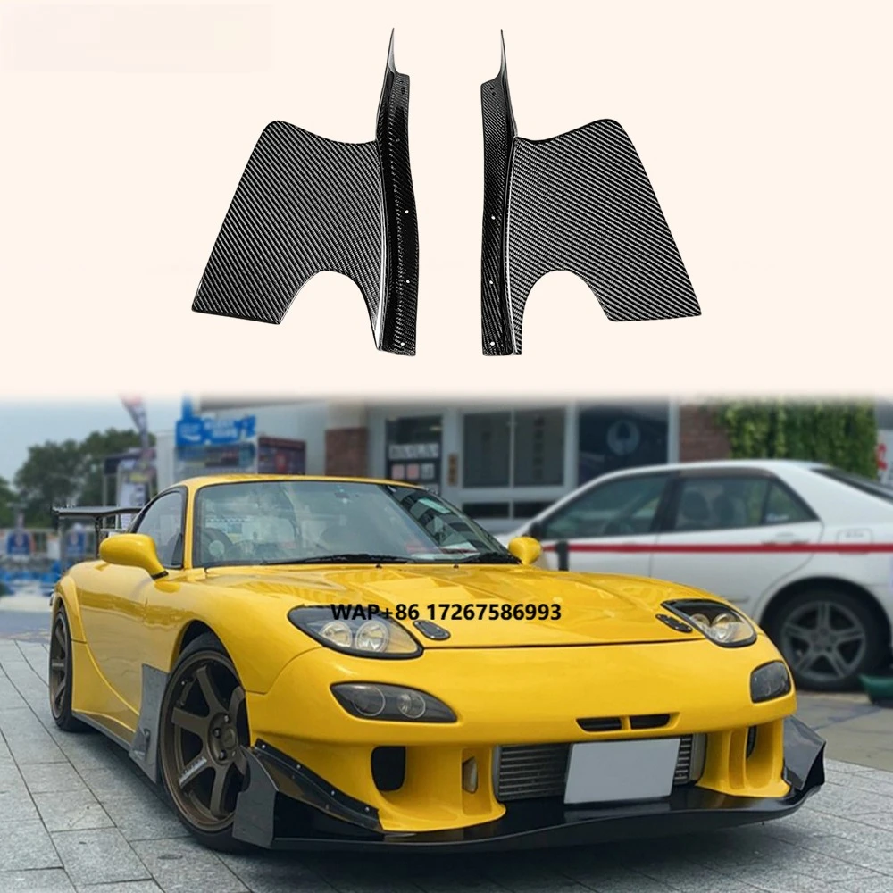 

For RX-7 RX7 FD FD3S (RE-GT Bumper Only) Carbon Fiber Front Bumper Canards