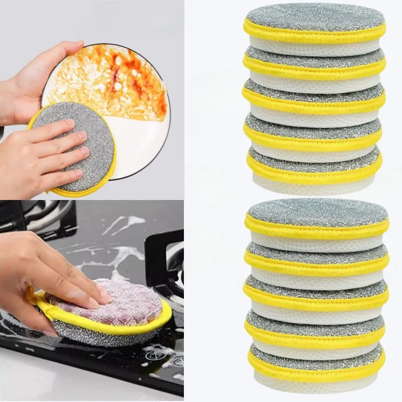 Multifunction kitchen clean sponges Double side dishwashing sponge Reusable Dish Washing Brush Household Cleaning Accessories