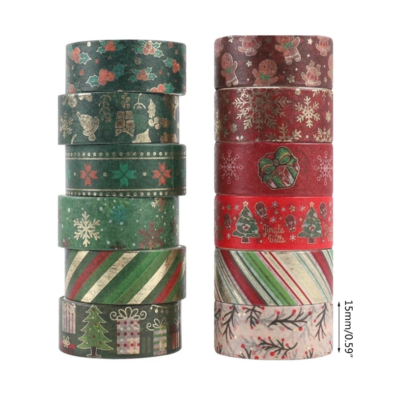 12 nastri retro abbronzanti per mascheratura estetica per confezioni regalo scrapbooking fai da te