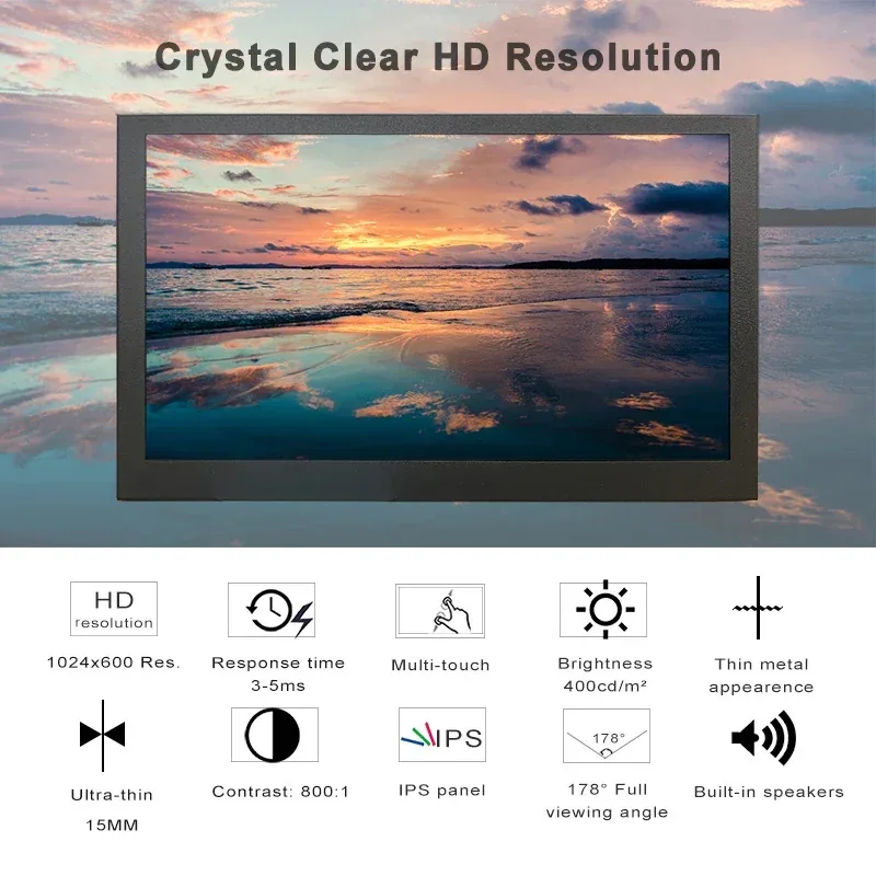 7inch USB HD-MI Travel External FHD IPS Portable Computer LCD Mini Secondary Screen Laptop Chinas HD Small Monitor De PC Display