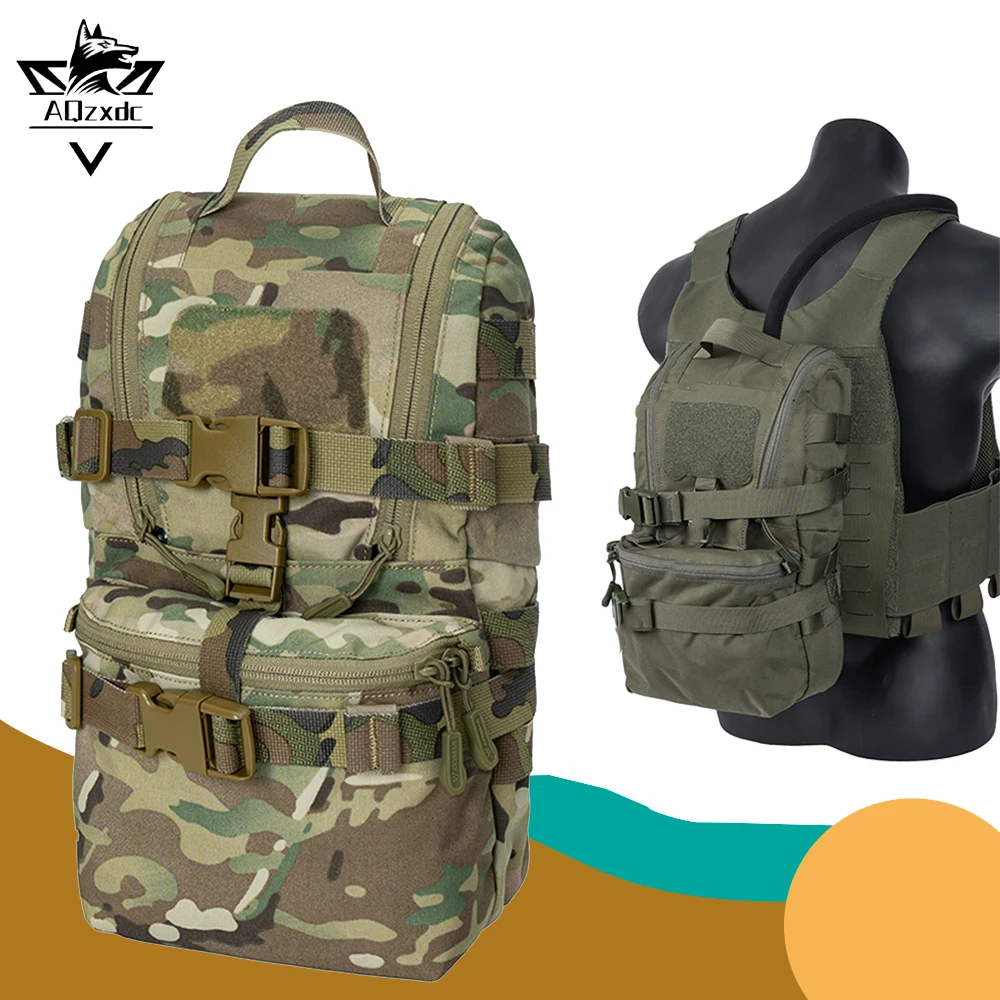 1.5L Mini Tactical Water Bag Airsoft Multi-Purpose Molle Mother-and-Child Backpack for Hiking Camping Hunting Travel Tiding