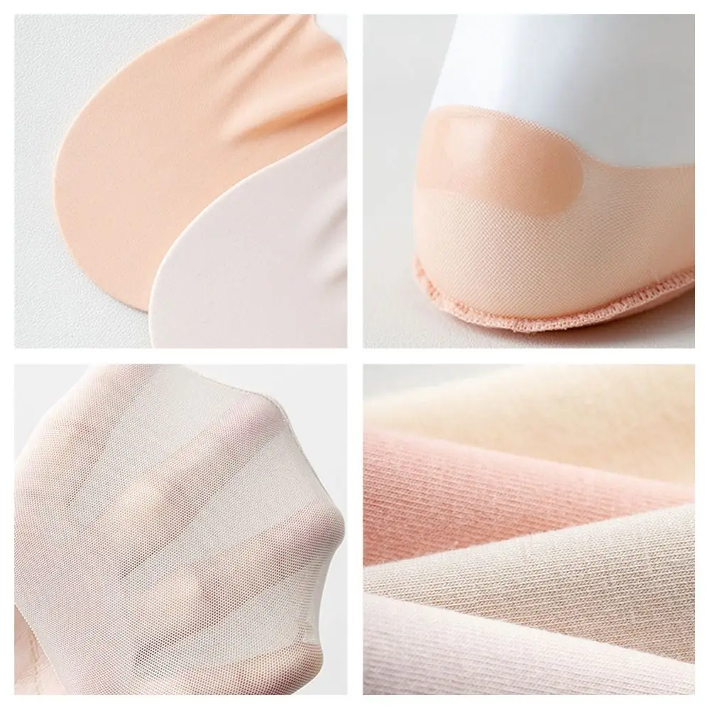 1 คู่สบายๆบาง Breathable ถุงเท้าเรือ Traceless ถุงเท้าข้อเท้าลื่นปากตื้นสีทึบถุงเท้าตาข่ายสําหรับผู้หญิงหญิง