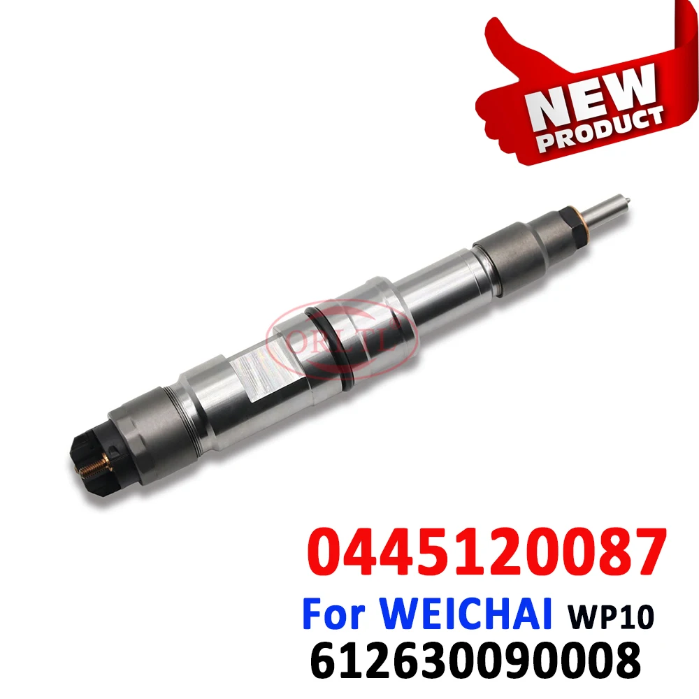 ORLTL 0445120087 Diesel 0445120390 Fuel Injector 0 445 120 087 for Bosch Weichai Accessories WD615_EU3 CRIN2-16 OE 612630090008