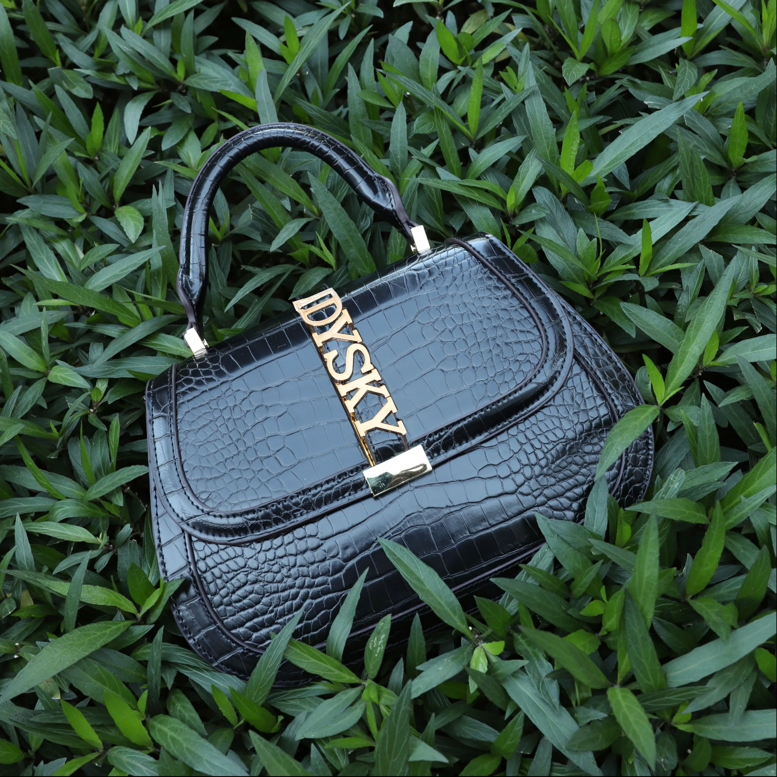 LUXCAELY Sac à Main Femme Crocodile – Poignée Ronde, Bandoulière Amovible, Cuir PU, élégant Au Quotidien
