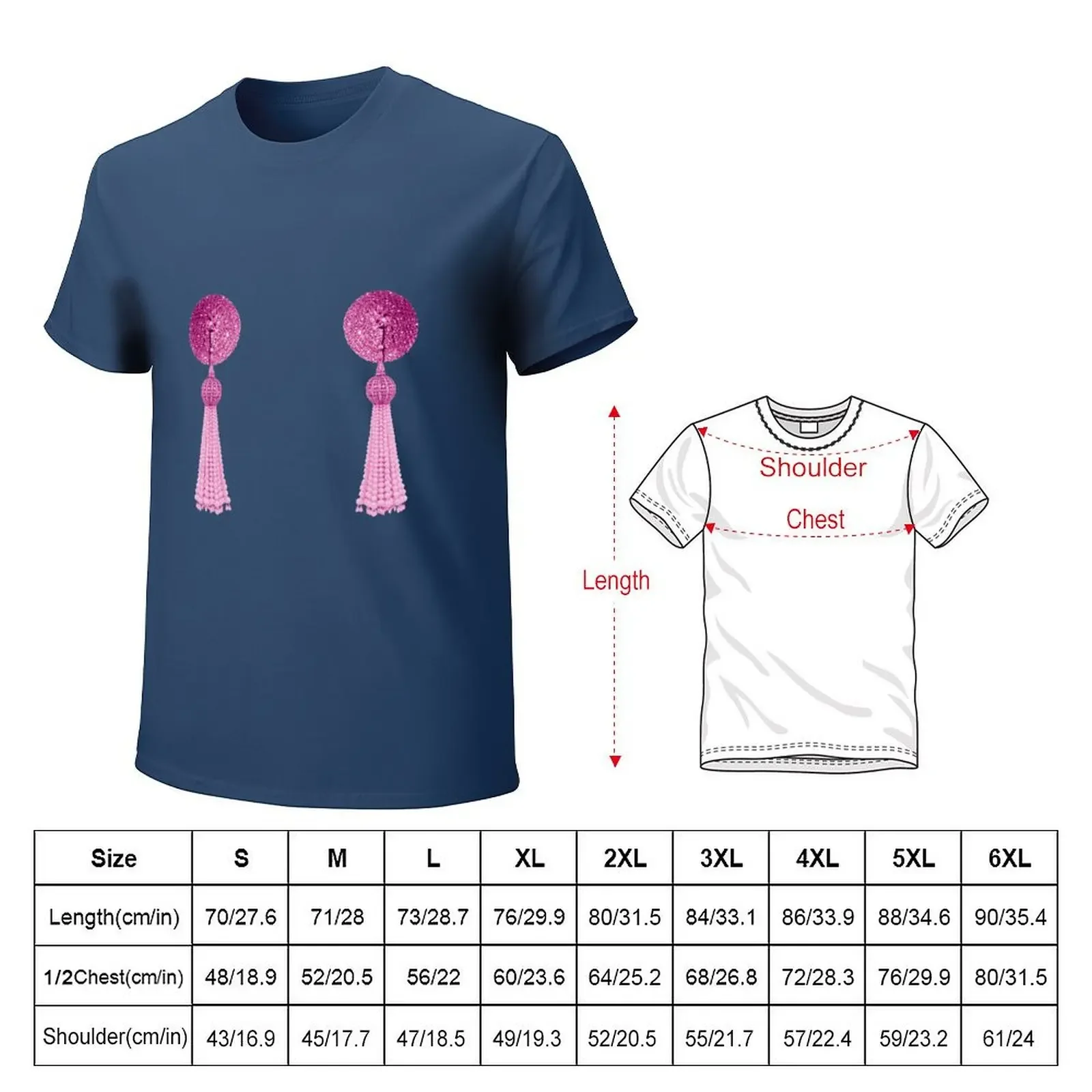 Burlesque Tassel Pasties Pink T-shirt blacks blanks tops men graphic t shirts