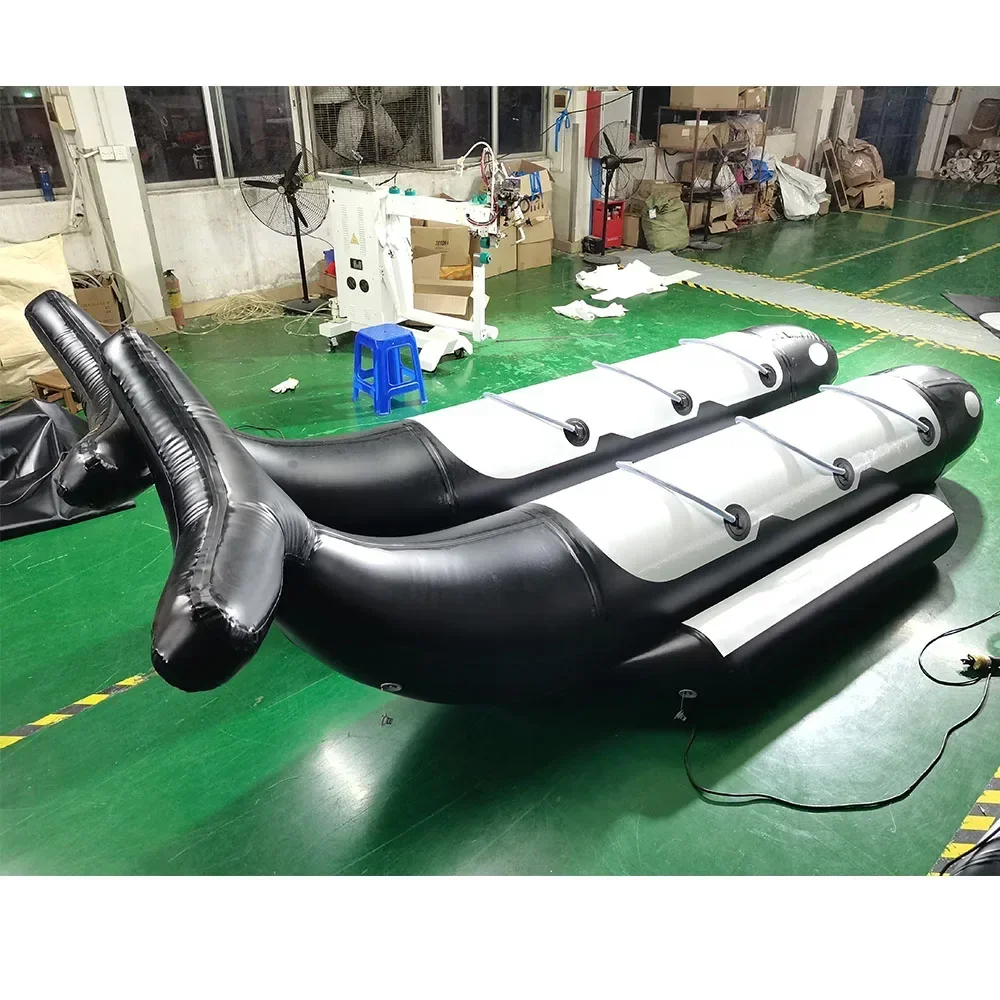

Factory Direct Sea Water Park 6 Seats Inflatable Boat Water Game Banana Boat with Repair It PVC Tarpaulin Water Sports