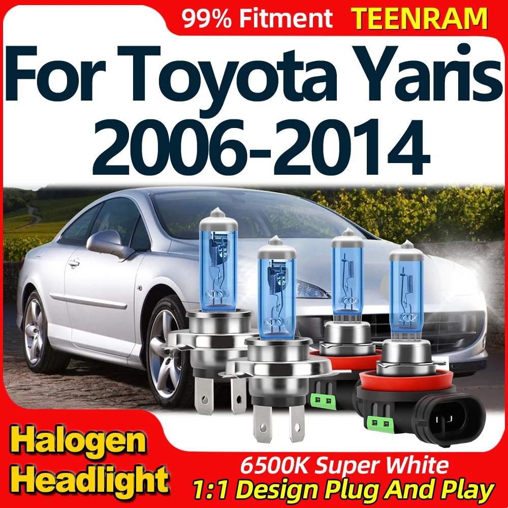 

24000LM Xenon Halogen Headlight Bulbs 6500K White Fog Lamps 12V Car Lights For Toyota Yaris 2006-2009 2010 2011 2012 2013 2014