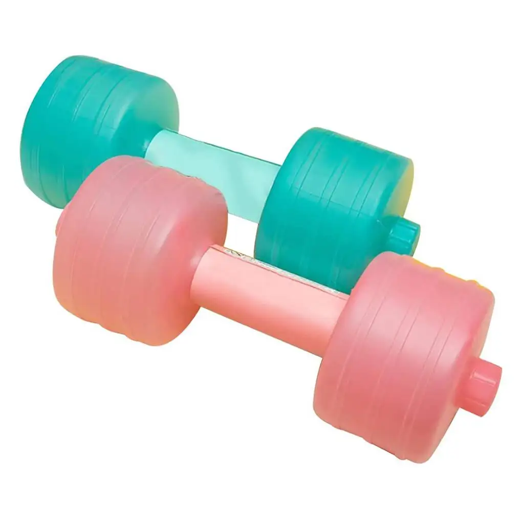 Water Filled Dumbbell Hand Weight Fitness Adjustable Barbell Gym for Travel