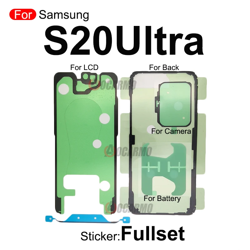 FullsetAdhesive For Samsung Galaxy S20 Plus S20+ S20 Ultra S20FE Front LCD Screen And Back Battery Sticker Glue Replacement Part