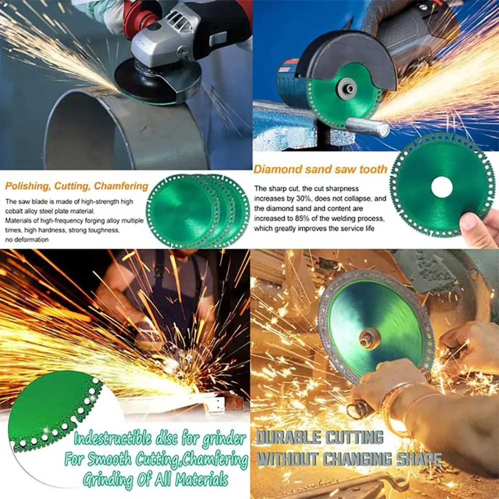 

Indestructible Tile Cutting Discs Replacement Ultra-Fine Multifunctional Angle Grinder Discs Universal Diamond Cutting Discs