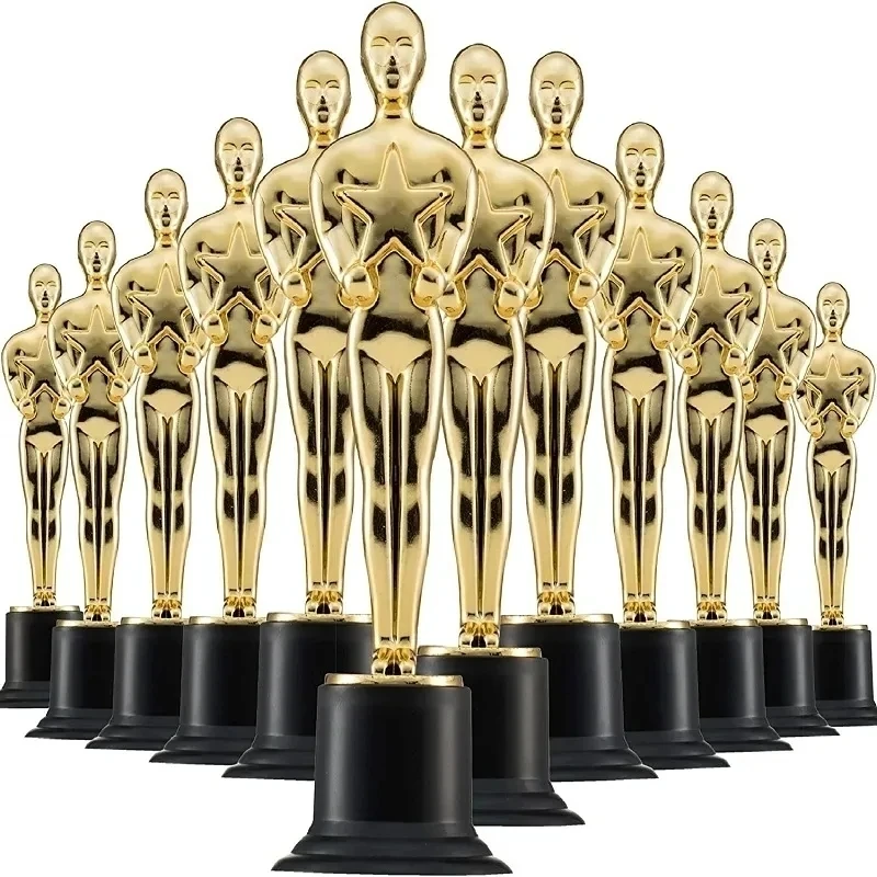 24PCS  Model Oscar Statuette Toy Mini Trophies Children\'s Award Gifts Reusable Baking Decoration Accessories Gifts