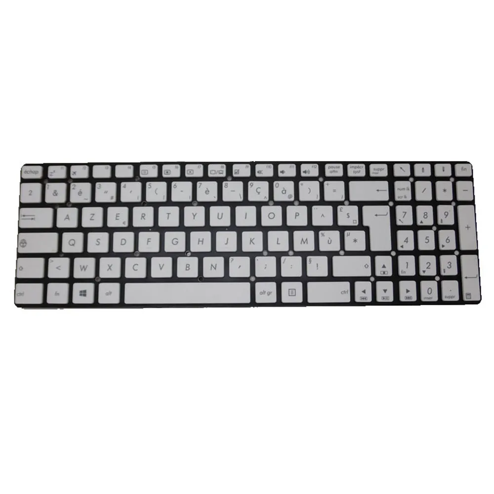 Laptop Keyboard For ASUS R752LA R752LB R752LN R752MA R752MD R752LX R752LD R752LJ R752NA R752NV White Without Frame France FR