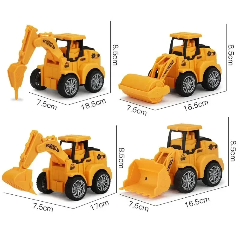 1pc Engineering  Car Vehicle Toys Plastic Diecast Construction Excavator Model Truck For Children Kids Boys Funny Birthday Gift