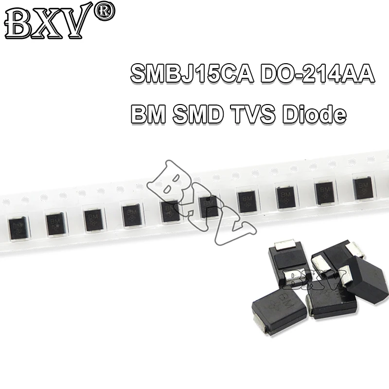 20PCS SMBJ15CA DO-214AA BM SMD TVS Diode SMBJ15CA-E3/52 600W 15V Bidirectional Transient Suppression SMB New Original  IGMOPNRQ