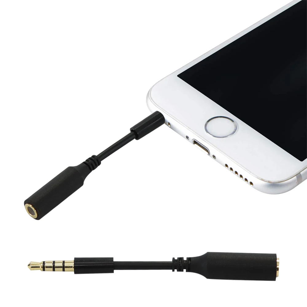 7.5cm 3.5mm Stero Male to Female M/F Plug Jack Headphone Audio Extension Short Cable Supports microphone calls