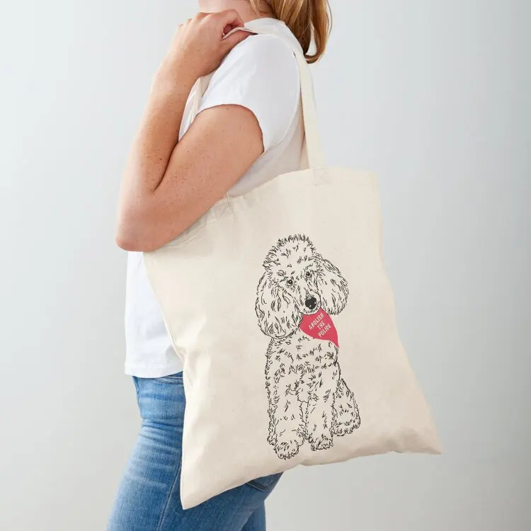 

Abolish the police! Poodle Tote Bag sacs de shopping shoping bag Women bags bag for beach