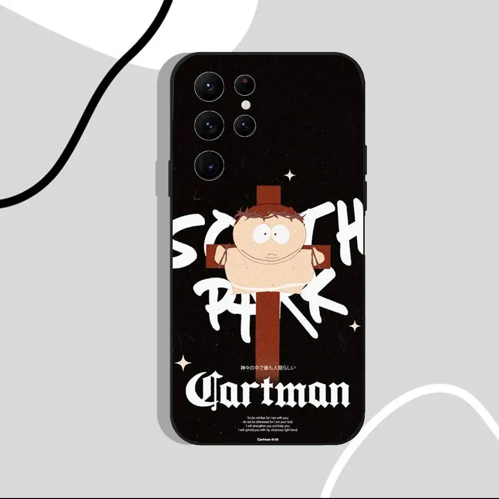 Чехол для телефона S-South Funny P-Park для Samsung S25, S24 Ultra, S20, S30 plus, S22 Plus, S23, Ultra 5G, силиконовый черный корпус