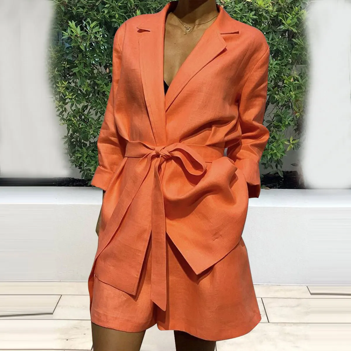 

Temperament Commuter Solid Color Long Sleeve Pants Two-piece Casual Suit 2025 Autumn And Winter New Clothing Fashion High Street