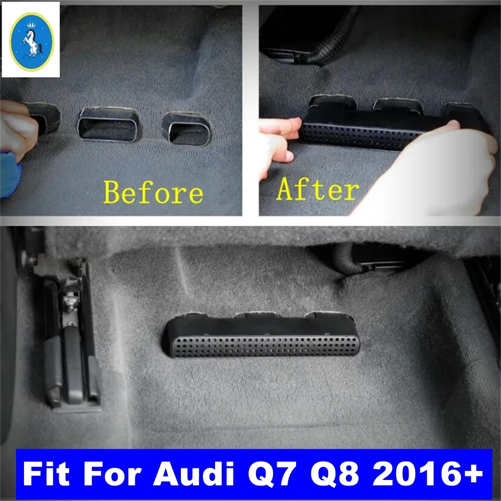 

Fit For Audi Q7 Q8 2016 - 2020 Car Accessories Air Under AC Conditioner Vent Protective Cover Seat Duct Outlet Heat Gril Plastic