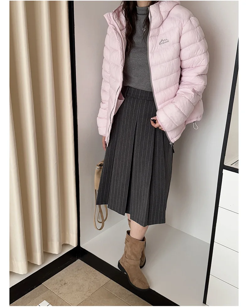 Solid Lightweight Hooded Padded Jacket Women Autumn Winter Casual Outdoor Soft Puffer Jacket Woman All Match Korean Warm Parkas