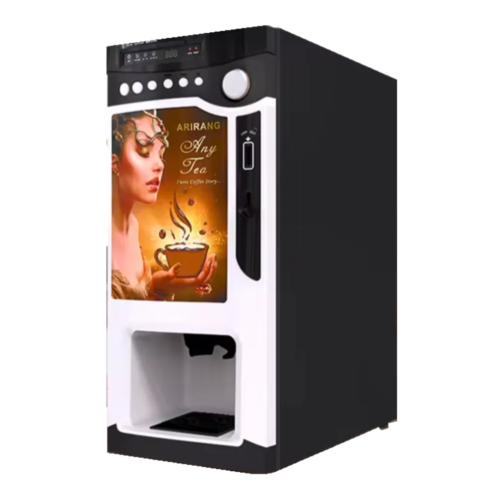 Commercial One Touch Standing Public Fully Automated Coffee Vending Machine With Coin Operated