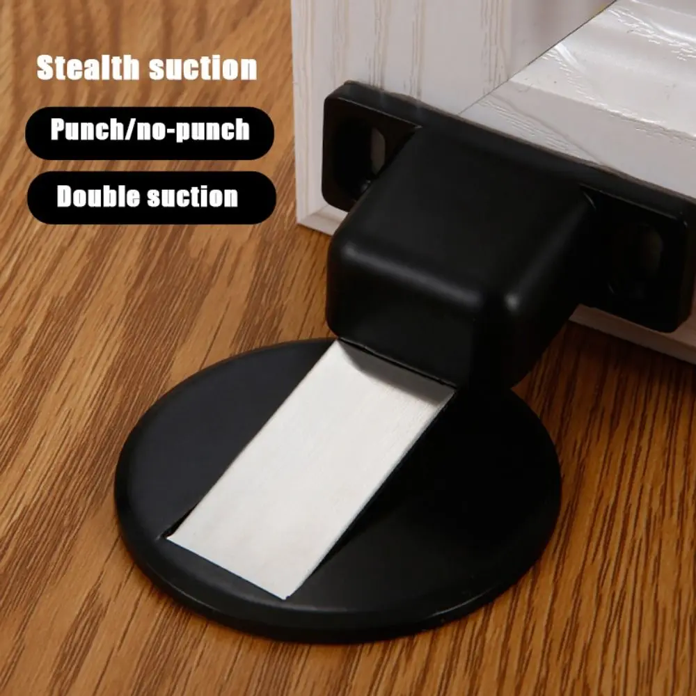 2set Strong Magnetic Magnetic Door Stopper Non-punch Sticker Reduce Noise Windproof Door Suction Anti-collision Zinc Alloy