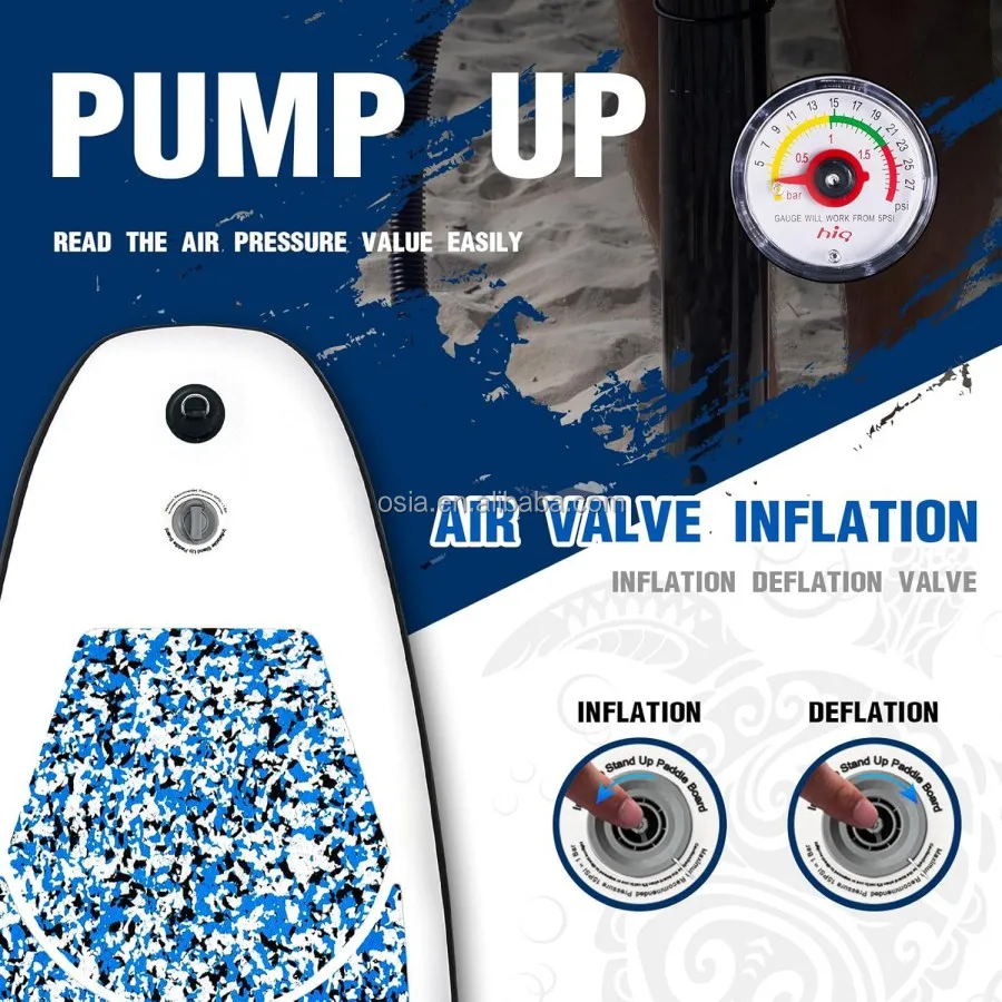 لوح مجداف قابل للنفخ IBoard ISUP نموذج شامل SUP PVC/EVA مادة خشبية وردية اللون البحيرات الأنهار استخدام زعانف مجداف المقود حقيبة