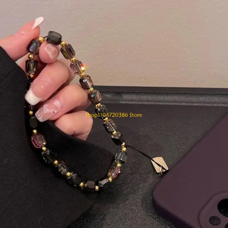 K0EA Beaded Phone Strap, Multipurpose Mobile Decoration Trendsetting Beaded Phone Cord for Smartphones Daily Travel Use