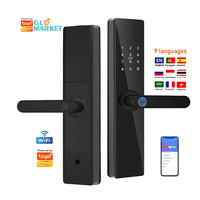 Glomarket Smart Lock Wifi Tuya App Control Fingerprint Electronic Digital Touch Screen Keypad Code Key Smart Door Lock