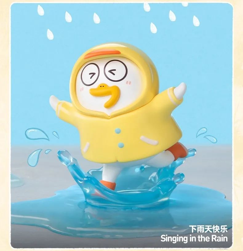 الأصلي Duckyo Never Grow Up سلسلة أرقام صندوق أعمى الرسوم المتحركة الطرفية جمع ديسمبر الحلي العصرية لعب صبي الفتيات الهدايا