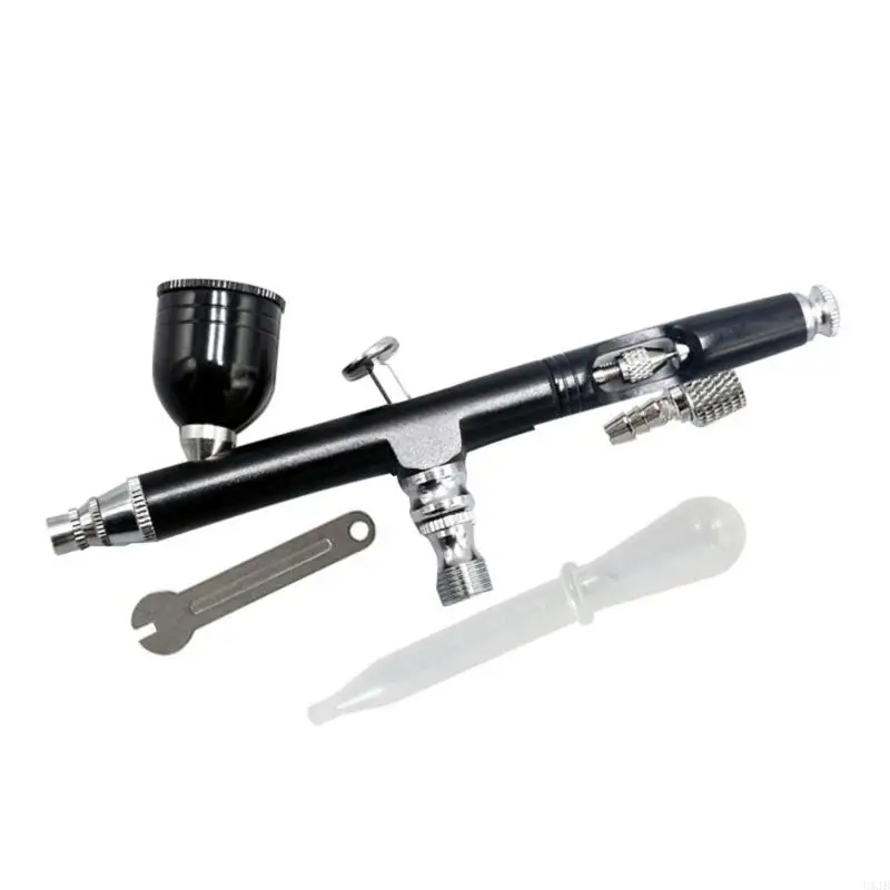 U1JB Aerografo con alimentazione a gravità a doppia azione da 0,3 mm per manicure per unghie Spazzola portatile con a
