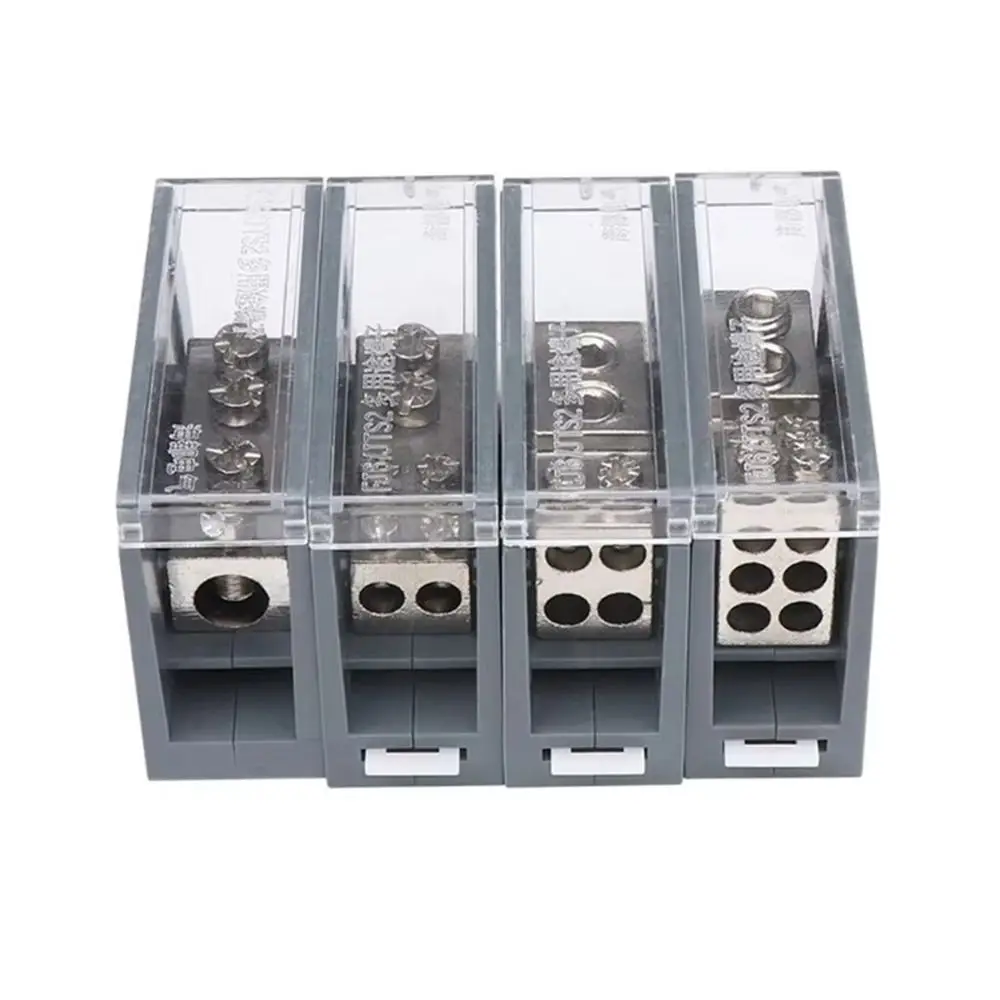 One in Multiple out Din Rail Terminal Block ABS/Copper 150A Distribution Box Universal Wire Connector Power Junction Box