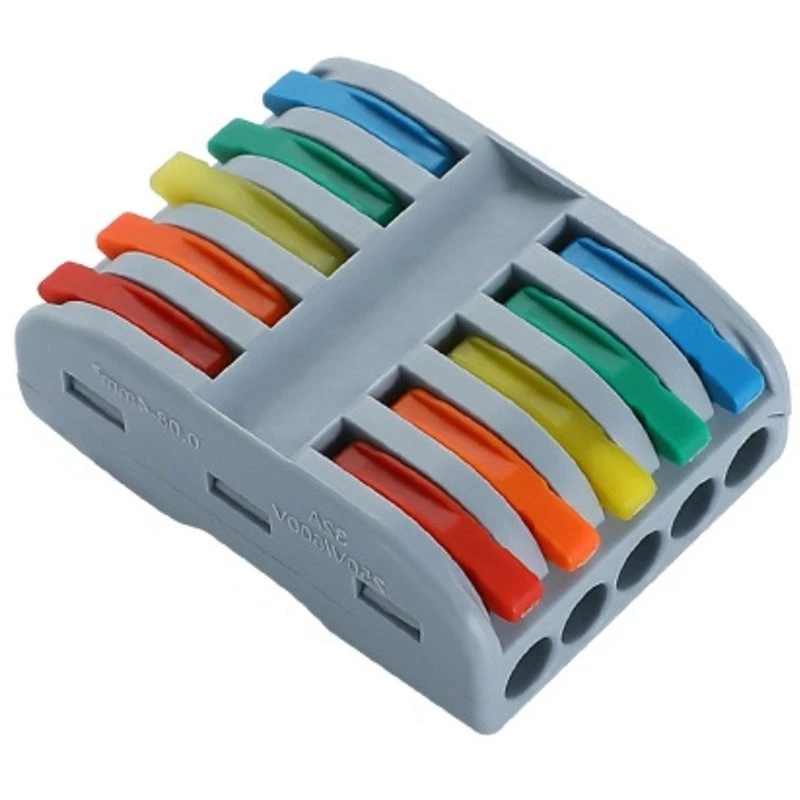GIGI Universal For Home LED Lighting Assortment 25PCS Compact Fast Butt Wire Connectors Push-In Lever Splice Terminal Tool Kit