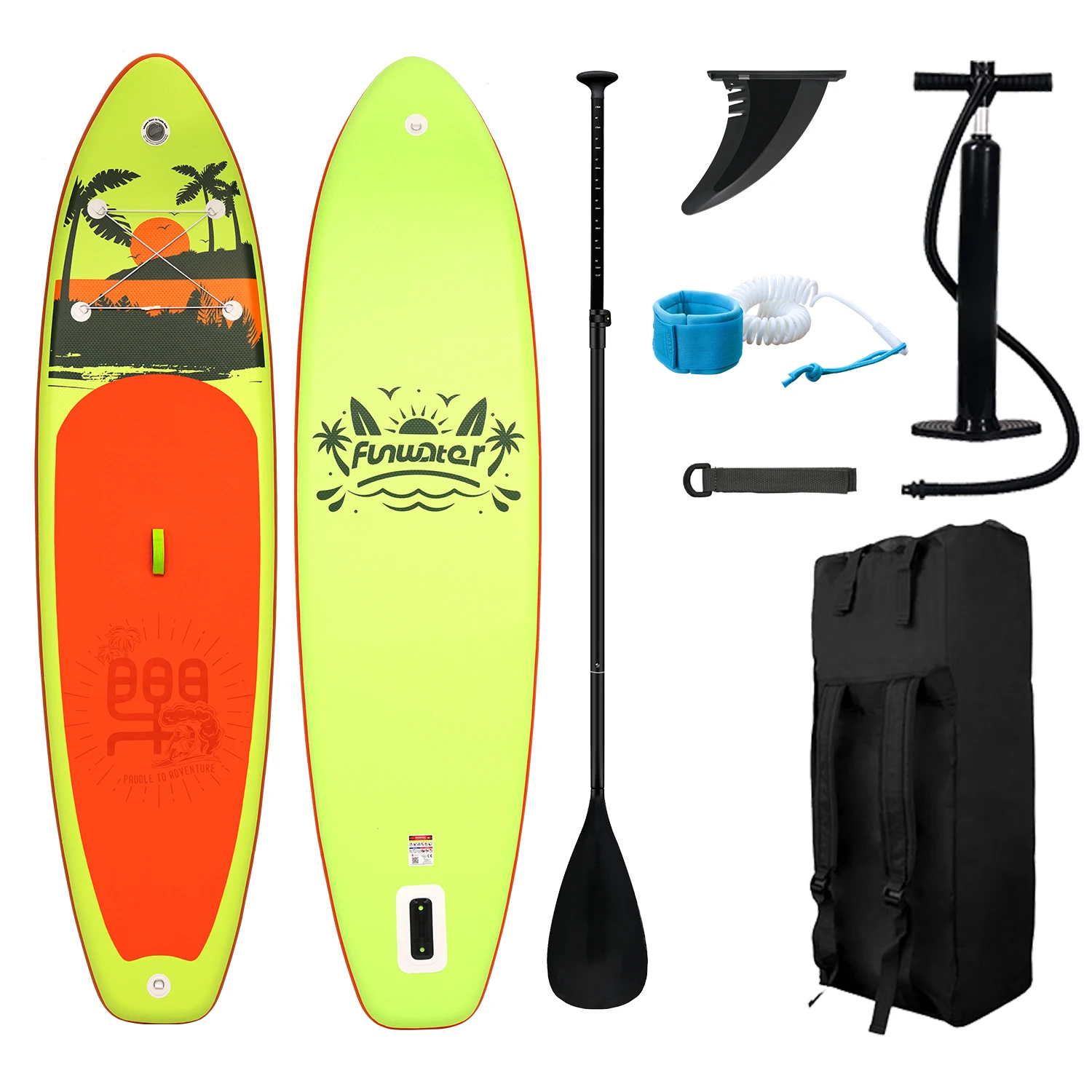 FunWater Sup Board Inflatable Surfboard Stand Up Paddle Board Complete Inflatable Sup Paddle Board with Accessories 335*83*15cm