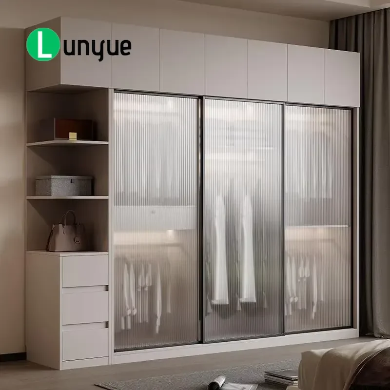 Modern Solid Wood Wardrobe with Mirror Velvet Lining Jewelry Compartments Adjustable Design for Bedroom Dressing Room Storage