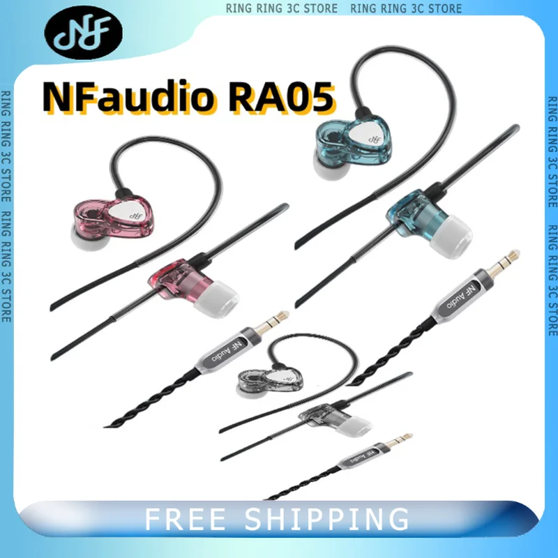 

NFaudio RA05 In-Ear Professional Earphones Wired Vocal Strap Anchor Comforable Small and Lightweight Music Gaming Earbuds Gift