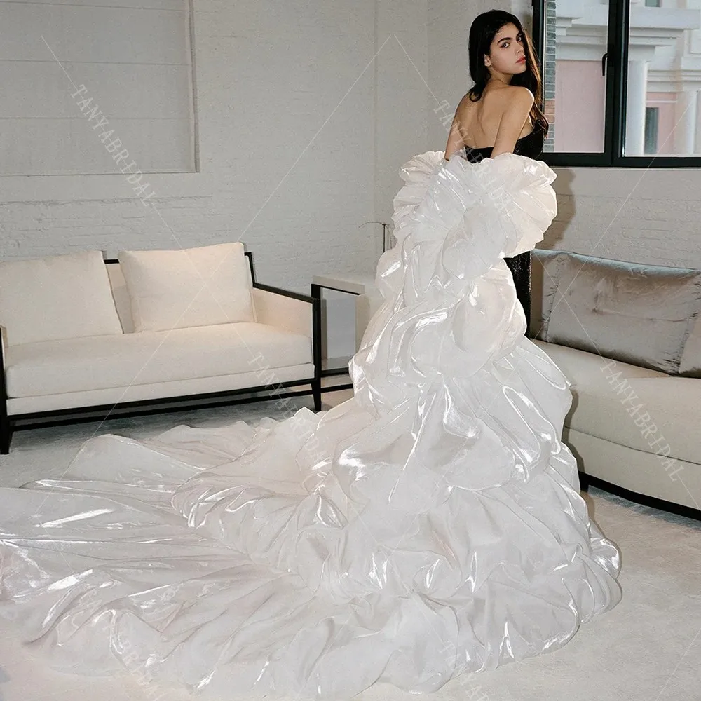 

Customized Stunning Blingbling Wedding Cape With Puffy Short Sleeves,New Fashion Wrap,Wedding Cloak,Bridal Accessiroes TSWD529