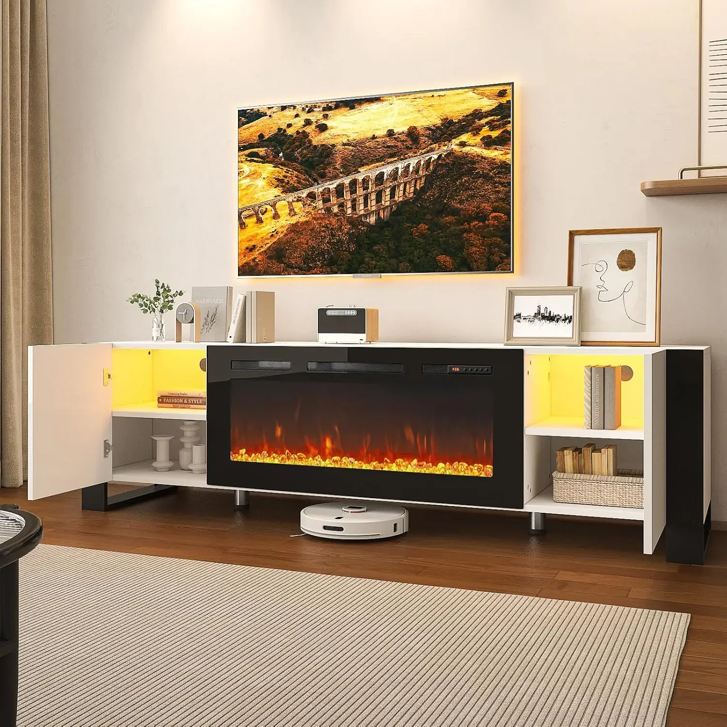 Fireplace TV Stand with 36