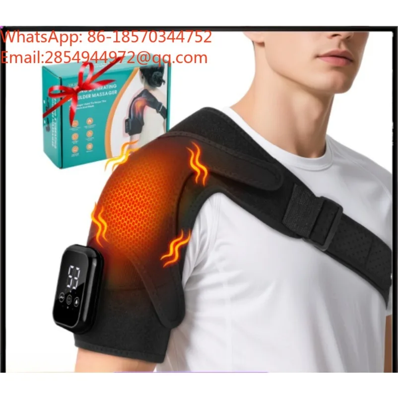 Heating Vibration Shoulder Massage Pad 3‑Level Heat 3‑Vibration Mode Shoulder Physiotherapy Cushion